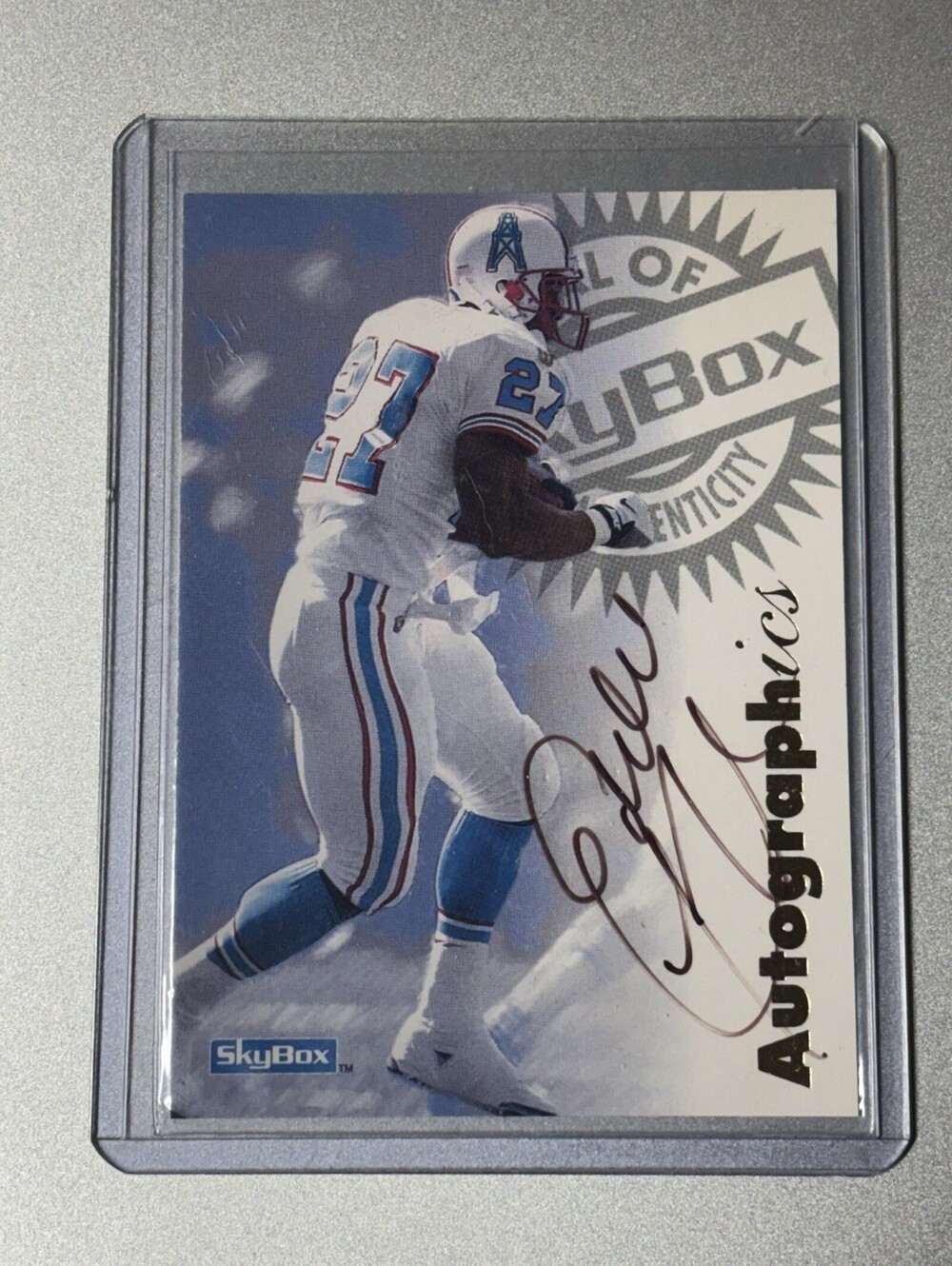 1997 Skybox Autographics Eddie George Autograph Auto Oilers Titans Ohio